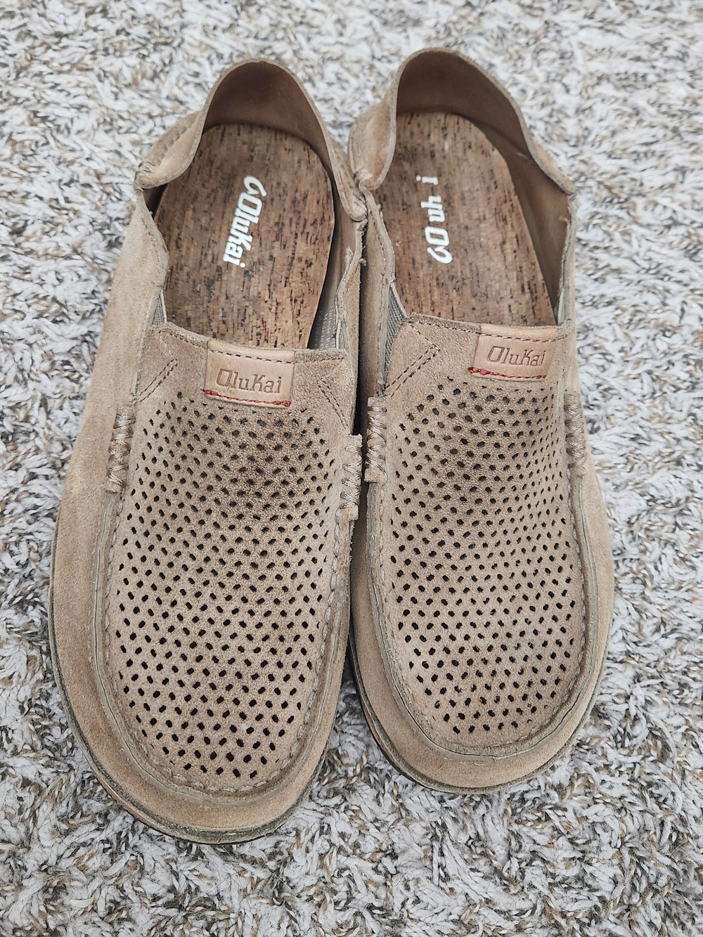 Olukai Leather Moloa Kohana Drop In Heel Casual Shoe Sneaker Men's 8.5 Brown - Picture 2 of 9